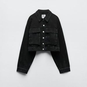 NEW! Zara Cropped Denim Jacket